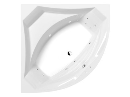 437853 polysan rosana hydromasazni vana 150x150x49cm active hydro chrom