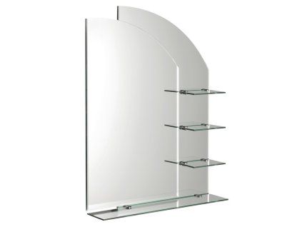 Aqualine WEGA zrcadlo s policemi 65x90cm | 65028