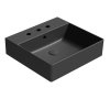 GSI KUBE X keramické umyvadlo 50x47cm, 3 otvory, černá mat