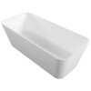 441741 polysan leyla volne stojici vana solid surface 170x78x55cm bila mat