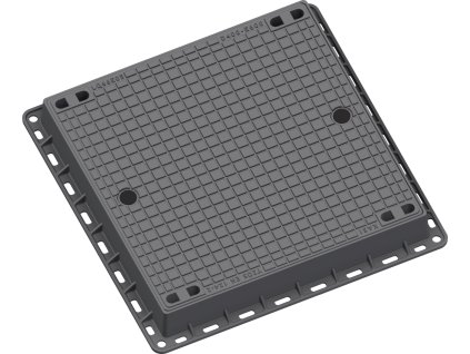 Gussdeckel quadratisch D400-E600 wasserdicht, Abmessung 600x600mm (KQ66EL05CS)