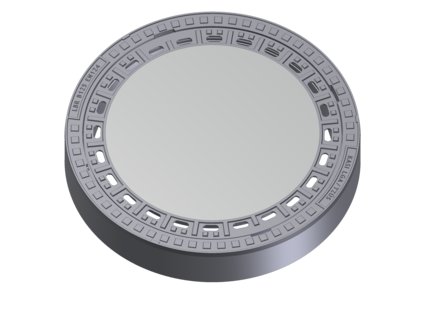 Schachtdeckel KBB02 BEGU B125, Rahmen BEGU, mit Belüftung, Belastbarkeit 12,5t, Durchmesser 600mm