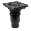 Kanalisations-Bodenablauf KVS 110/250 mit Kunststoffrost 245x245mm, Belastbarkeit 1,5t (731SP)
