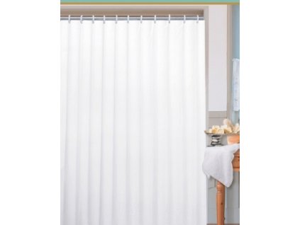 Kúpeľňový záves 180x180 textilný biely UNI-jednofarebný