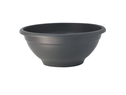 Kvetináč v tvare misky 20x9cm, 2l, antracit