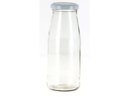 Sklenená fľaša na mlieko 0,5 lt číra