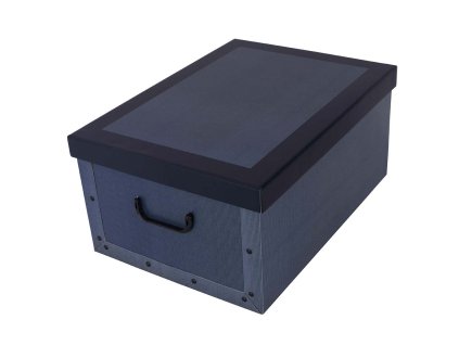Úložný box kartónový CLASSIC blue maxi 51x37x24 cm