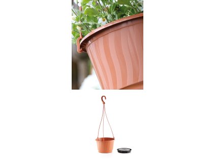 Závesný kvetináč PRO Hydroponics system  pr. 24 cm biely