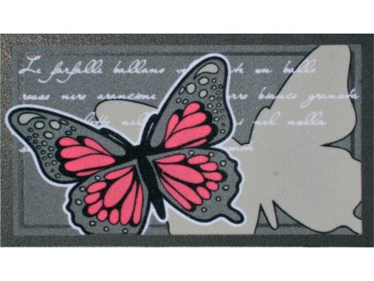 Rohož FLOMAT Motýľ 40x70x0,6 cm,recyklovaná guma/polypropylén