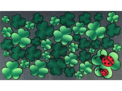 Rohož FLOMAT Štvorlístok 40x70x0,6 cm,recyklovaná guma/polypropylén