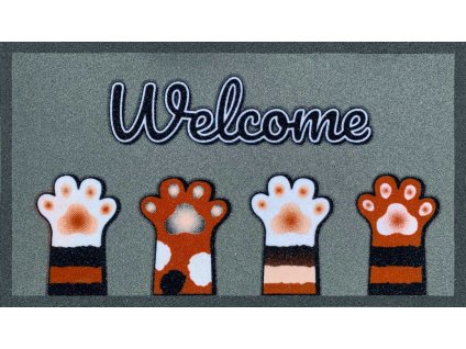 Rohož FLOMAT Labka 40x70x0,6 cm,recyklovaná guma/polypropylén