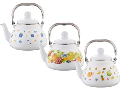 Čajník smalt s dekorom 1 l