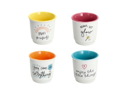 Porcelánový pohárik Color block 100 ml