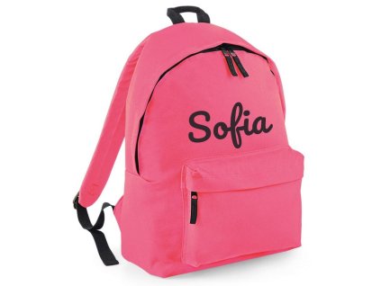 9615 3 ruksak s menom base vacsi ziarivo ruzova