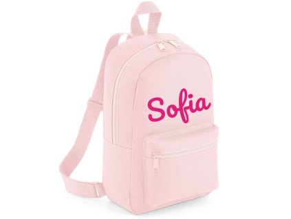 9630 6 ruksak s menom pastel mensi ruzovy pudrovy