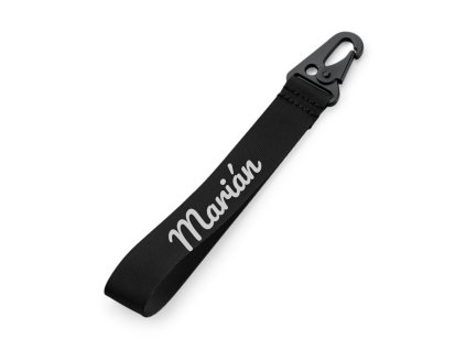 9864 10 menovka s kontaktom na zips alebo tasku s reflexnym napisom cierna