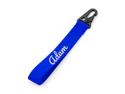 9870 8 menovka s kontaktom na zips alebo tasku s reflexnym napisom modra