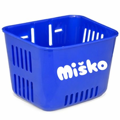 Košík na odrážadlo s menom - modrý