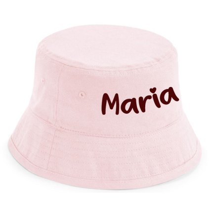 Detský klobúk s menom broskyňový (Veľkosť S)
