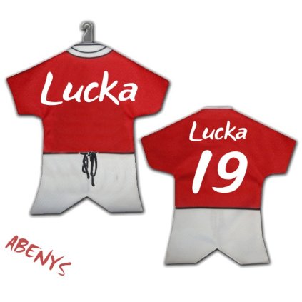 mini dres do auta s vlastnim textem cerveno bily 1221696