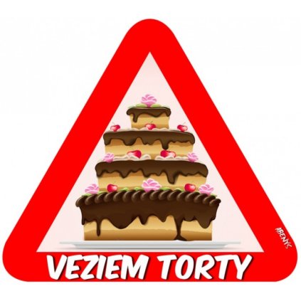 nalepka na auto veziem torty 1251836