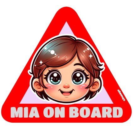 samolepka na auto trojuholnik dievca 2891549