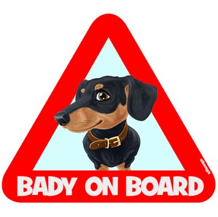 samolepka na auto s reflexnym textom jazvedcik 1251876