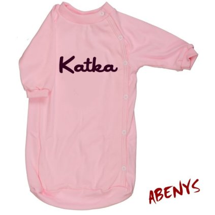 spací vak s menom ružový (Veľkosť 62)