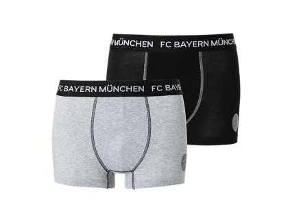 Pánske boxerky Retro set 2 ks FC Bayern München, čierne a sivé (Veľkosť M)