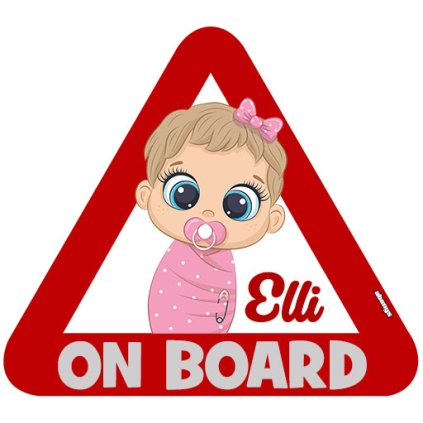 samolepka na auto s reflexnym textom dievcatko elli 1251736