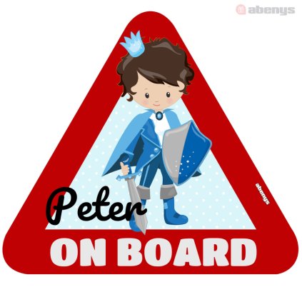 samolepka na auto trojuholnik dievcatko peter 2192264