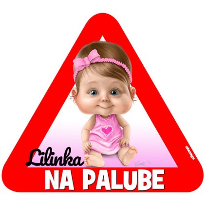 nalepka na auto s reflexnym textom lili 3107407