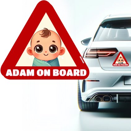 nalepka na auto s reflexnym textom chlapec 3123449