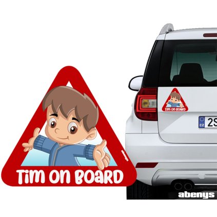 nalepka na auto s reflexnym textom postavicka tim 3107310