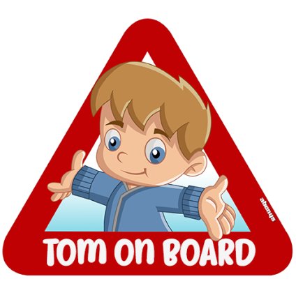 nalepka na auto s reflexnym textom postavicka tom 3107328