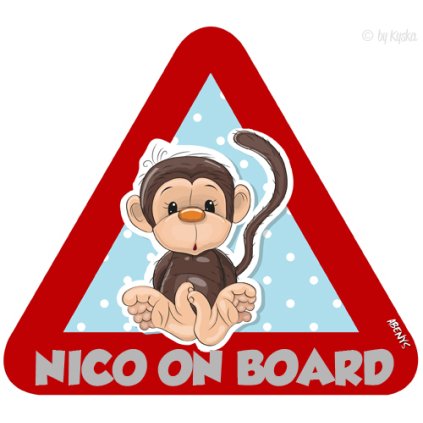 samolepka na auto trojuholnik nico 3107378