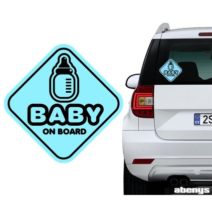 autonalepka baby on board lahev modra klasicka 1220177