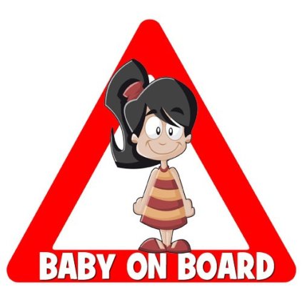 nalepka na auto baby on board postavicka sarah 1251899