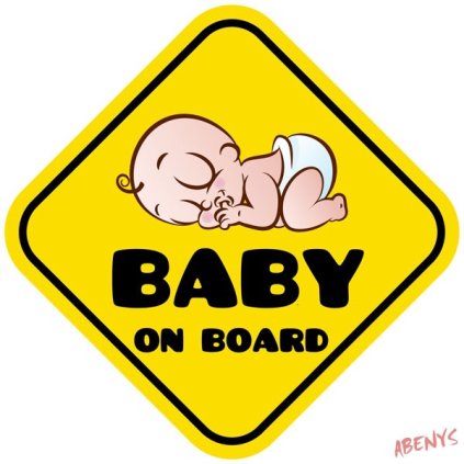 nalepka na auto baby on board 1251718
