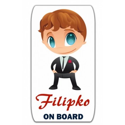 nalepka na auto s menom postavicka filipko 1251867