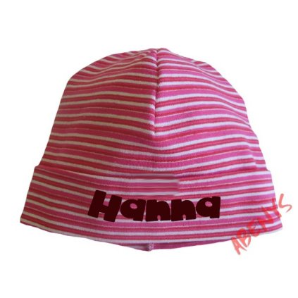 ciapka junior stripe s menom ruzova 1251300