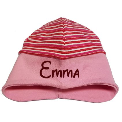 ciapka duo stripe s menom ruzova 1251464