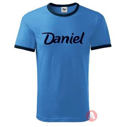 panske tricko s vlastnym textom modre 1251599