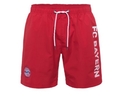 Detské chlapčenské plavky FC Bayern München Logo, červené (Veľkosť 116)