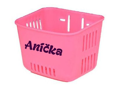 262 2 kosik na odrazadlo s menom ruzovy