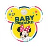 cedulka dite v aute s prisavkou baby on board mickey mouse minnie 1220546