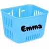 Košík na odrážadlo s menom - tyrkysový