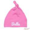 Čiapka baby UZLÍK s menom (Farba ružová)