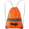 reflexna taska na prezuvky s menom neon orange 1223548