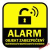 nalepka alarm objekt zabezpeceny elektronickym bezpecnostnym systemom 1251751
